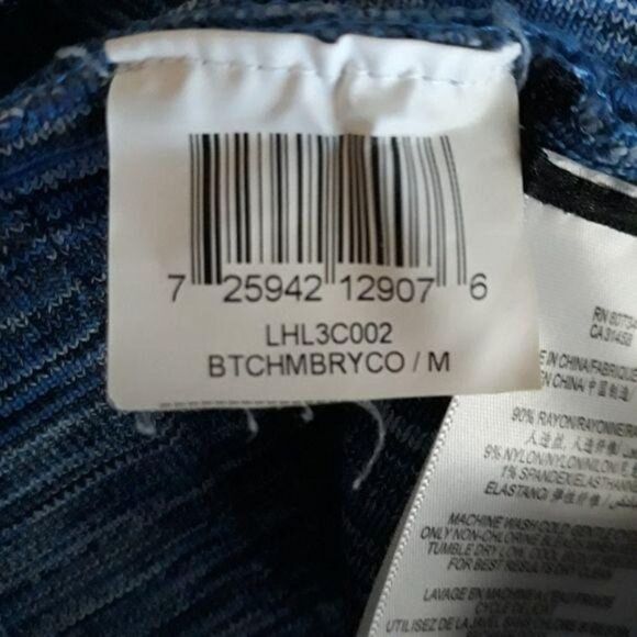 BCBGMaxAzria Skirt Knit Stretch Space Dye Bandage Rib Mini Bodycon Blue Sz M - Picture 9 of 12